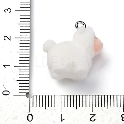 Flocky Anima Resin Pendants with Platinum Iron Loop FIND-S001-13H-1