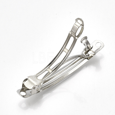 Platinum Plated Iron Hair Barrette Findings X-PJH1015Y-1