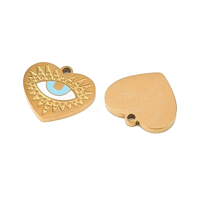 304 Stainless Steel Enamel Pendants STAS-Z190-09G-01-1