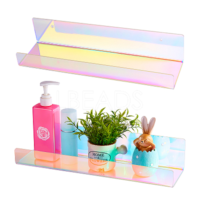 2 Sets Invisible Acrylic Floating Wall Ledge Shelf DJEW-AR0001-03-1