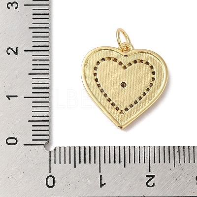 Rack Plating Brass & Cubic Zirconia Pendants KK-L216-053G-1
