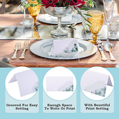 80Pcs Rectangle Paper Table Place Cards AJEW-TA0003-64A-1