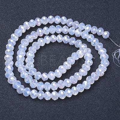 Electroplate Glass Beads Strands EGLA-A034-J4mm-B06-1