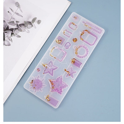 Mixed Shape Pendant Silicone Molds DIY-K031-01-1
