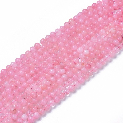 Natural Rose Quartz Beads Strands X-G-F591-04A-8mm-1