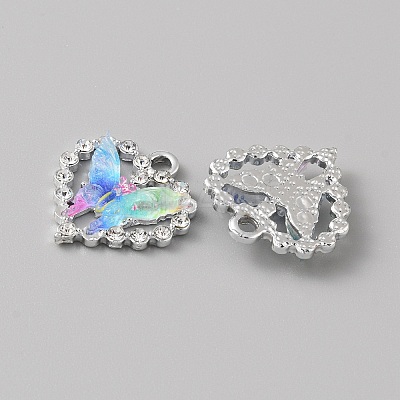 Platinum Alloy Rhinestone Pendants FIND-TAC0008-69P-08-1