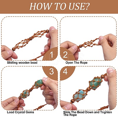 12Pcs Adjustable Braided Nylon Cord Macrame Pouch Bracelet Making AJEW-SW00010-02-1