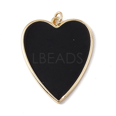 Brass Enamel Pendants KK-G439-54G-1
