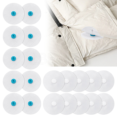 Plastic with Non-woven Fabrics Snap Buttons BUTT-WH0029-66-1