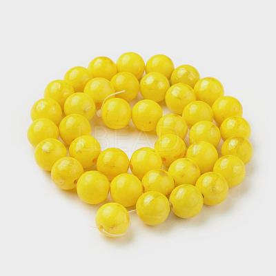Natural Mashan Jade Beads Strands G-F670-A10-10mm-1