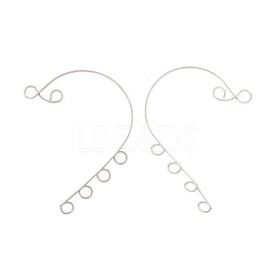 Tarnish Resistant 316 Stainless Steel Ear Cuff Findings STAS-H148-04P-1