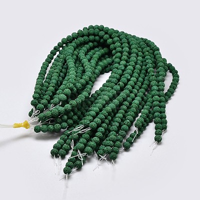 Natural Lava Rock Round Bead Strands G-I124-8mm-04-1