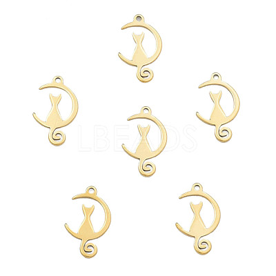Ion Plating(IP) 201 Stainless Steel Pendants STAS-N098-081LG-1