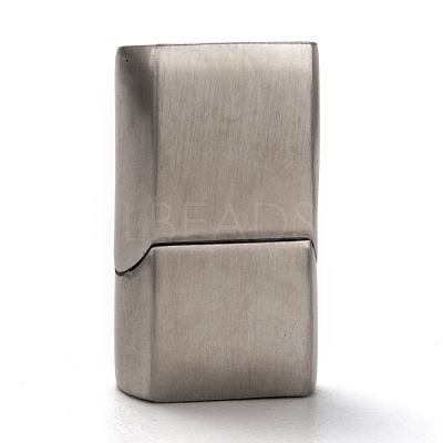 Tarnish Resistant 304 Stainless Steel Magnetic Clasps with Glue-in Ends STAS-I171-11P-1