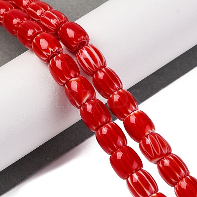 Handmade Lampwork Chevron Beads Strands X-LAMP-K041-01B-20-1