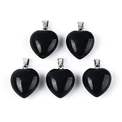 Natural Obsidian Pendants G-T143-49A-1