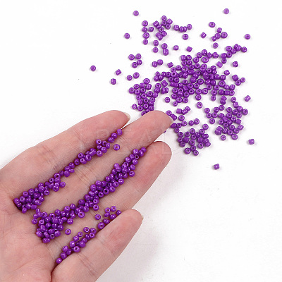 Baking Paint Glass Seed Beads SEED-US0003-2mm-K13-1