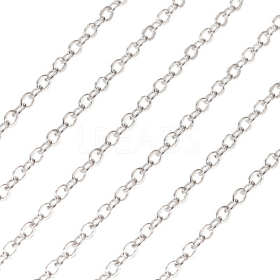 Brass Coated Iron Flat Cable Chains CH-TAC0007-02S-1