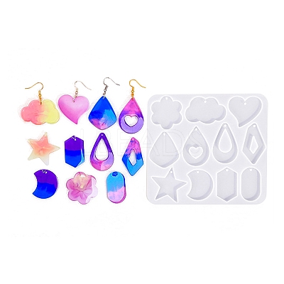 Geometric Earrings Pendants DIY Silicone Mold DIY-Q033-01B-1