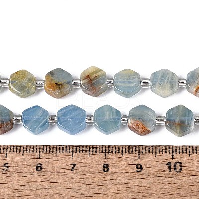 Natural Blue Calcite Beads Strands G-P534-A24-01-1