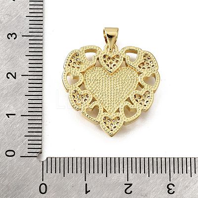Brass Micro Pave Cubic Zirconia Shell Pendants KK-D328-27G-B-1