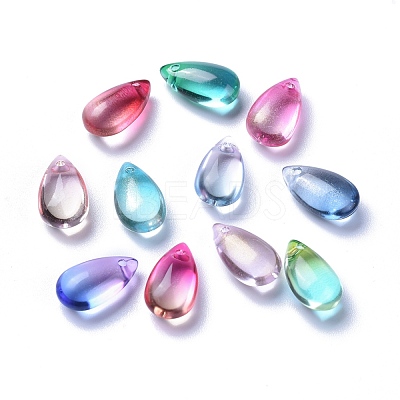 Transparent Glass Charms X-GLAA-O017-01-1