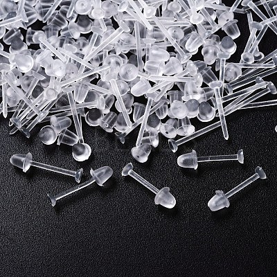 1000Pcs 2 Style Eco-Friendly Plastic Stud Earring Findings KY-YW0001-11-1