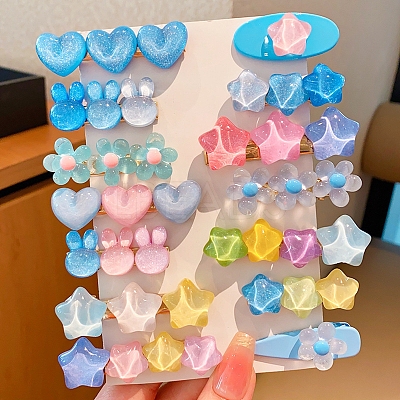 14Pcs Acrylic Alligator Hair Clips PW-WG39D48-07-1