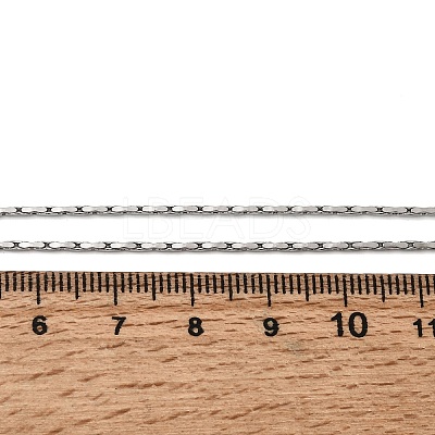 1.3MM 304 Stainless Steel Boston Link Chains Necklaces for Women Men NJEW-Z115-12P-03-1