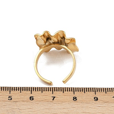304 Stainless Steel Cuff Open Rings for Women RJEW-H255-01G-07-1