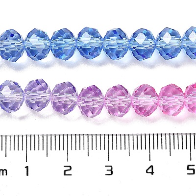 Transparent Painted Glass Beads Strands DGLA-A034-T8mm-A08-1