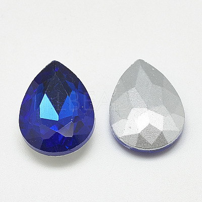 Pointed Back Glass Rhinestone Cabochons RGLA-T081-20x30mm-11-1