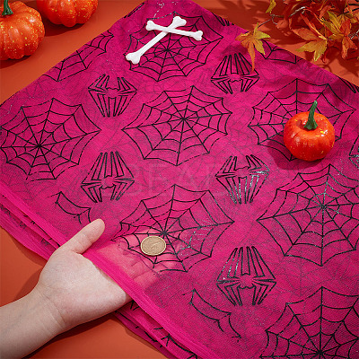 Halloween Theme Polyester Mesh Fabric DIY-WH0589-86B-1