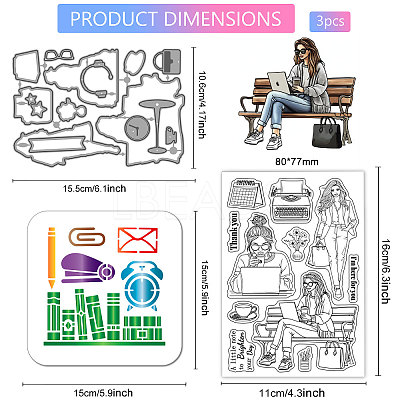 Woman Theme DIY Scrapbooking Tool Sets DIY-GL0003-266-1