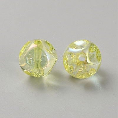 Plating Acrylic Beads LS-OACR-WH20006-01F-1