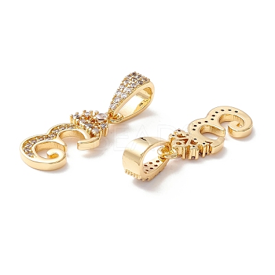 Eco-Friendly Brass Micro Pave Cubic Zirconia Pendants KK-K265-01G-E-1