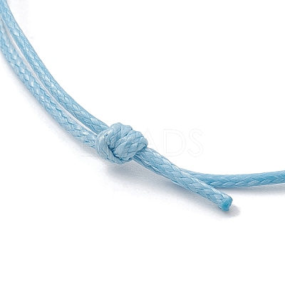 Alloy Enamel Heart Braided Bead Bracelet BJEW-JB09737-06-1