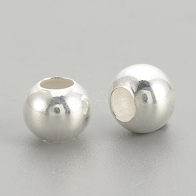 925 Sterling Silver Beads STER-S002-12-4mm-1
