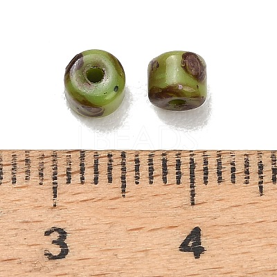 Picasso Glass Cylinder Seed Beads GLAA-C044-01A-1