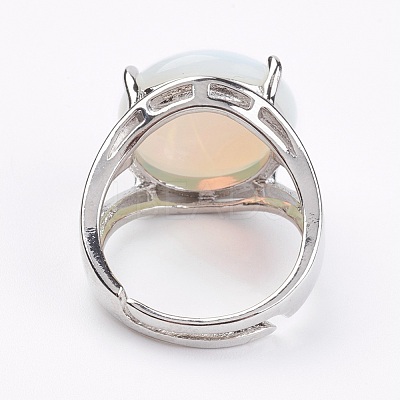 Adjustable Opalite Finger Rings X-RJEW-F075-01P-1