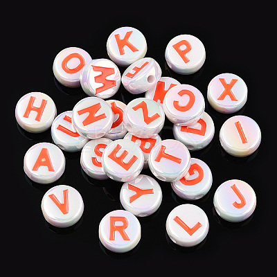 UV Plating Enamel Acrylic Beads PACR-N015-01G-1