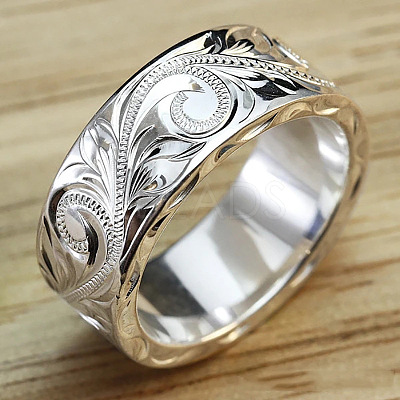 Sculptured Vine Pattern Brass Finger Rings for Women FS-WGD177A-04-1