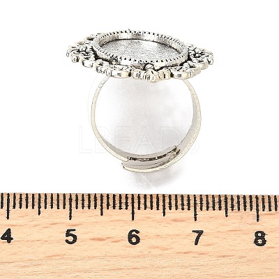 Vintage Adjustable Iron Finger Ring Components Alloy Cabochon Bezel Settings LS-X-PALLOY-Q300-09AS-NR-1