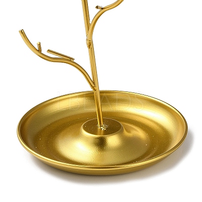 Iron Jewelry Display Stand with Tray ODIS-K003-05G-1