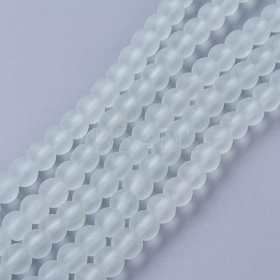 Baking Paint Transparent Glass Bead Strands GLAA-S031-6mm-13-1