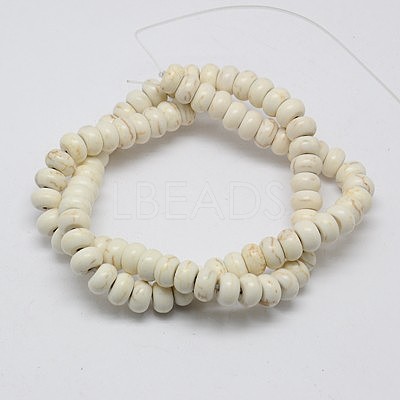 1 Strand Synthetic Turquoise Rondelle Beads Strands X-TURQ-G109-6x4mm-07-1