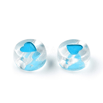 Transparent Acrylic Enamel Beads MACR-N008-60A-1