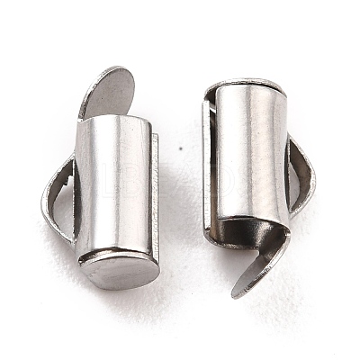 Non-Tarnish 304 Stainless Steel Slide On End Clasp Tubes STAS-C044-07A-P-1