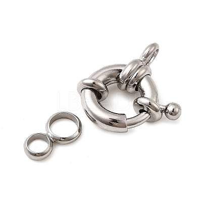 Brass Spring Ring Clasps KK-D407-01P-B-1
