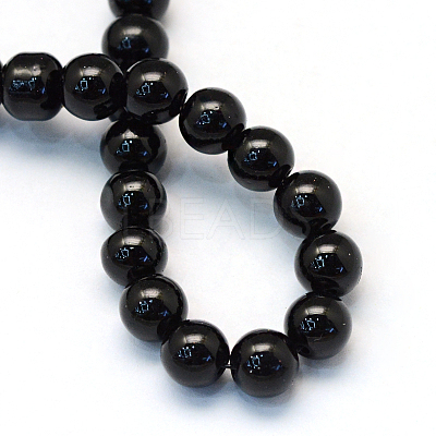 Baking Paint Pearlized Glass Pearl Round Bead Strands HY-Q003-4mm-80-1